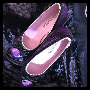 Purple Glitter Platforms